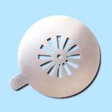 Cappuccinoschablone mit Firmenlogo
